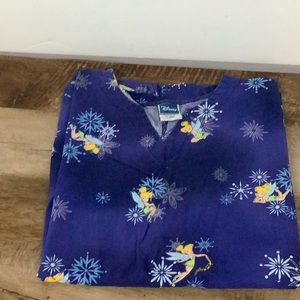 Woman scrub top Tinker Bell